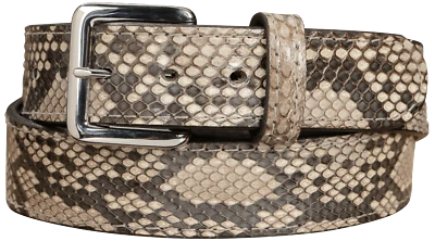 Natural Python Skin Exotic Belt Quality USA Handcrafted - Image 1 of 4
