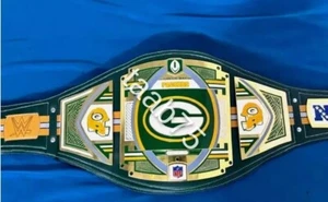 Green Bay Packers NFL Superbowl Championship Tilte Belt Zinc Plates 2mm Replica - Picture 1 of 5