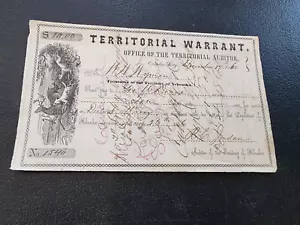 1860 Territorium Nebraska Territorialbefehl W Wayman Jordan Omaha City 1540 - Bild 1 von 11
