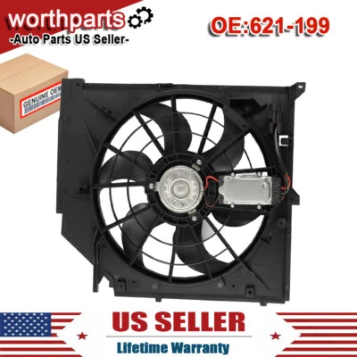 Radiator Cooling Fan Assembly For 1999-2005 BMW E46 323i 325Ci 325i 325xi 330Ci Foto 1 de 4