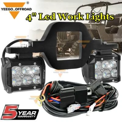 Soporte de montaje de enganche de remolque 4"" luces de trabajo LED cápsulas respaldo barco inverso con cable Foto 1 de 4