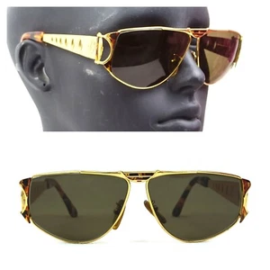 Hollywood By D&D Design 90s Vintage Gold Aviator Christy Sunglasses Italy Made - Picture 1 of 20