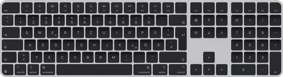 Apple Magic Keyboard schwarz mit Touch ID & Ziffernblock, schwarze Tasten OVP - Bild 1 von 1