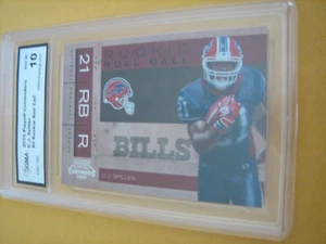 C.J. ROLLO DE NOVATO CJ SPILLER BILLS 2010 PLAYOFF CONTENDERS LLAMAR A CONTROL REMOTO # 5 GRADO 10 - Imagen 1 de 1