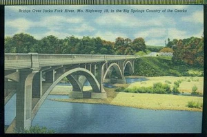 Bridge Over Jacks Fork River MISSOURI Big Springs Country Ozarks Unused Postcard - Picture 1 of 1