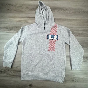 Kids Sonic the Hedgehog Grey Hoodie Size 10 12 Long Sleeve Pullover Graphic - Picture 1 of 11