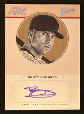 Brett Gardner New York Yankees 2012 Panini Playoff Prime Cuts Century automático/25 Foto 1 de 3