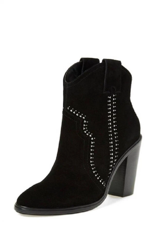 Joie Women's Monte Suede Leather Studded Ankle Booties Black - Image 1 of 1