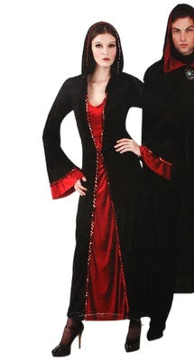 Женское универсальное платье, ренессанс-вампир-колдунья костюм, с капюшоном макси платье - Изображение 1 из 3