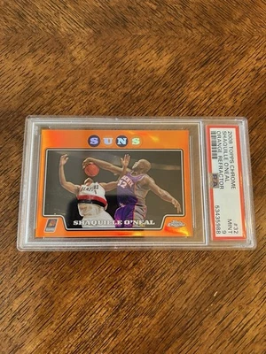 2008 Topps Chrome Shaquille O’Neal Orange Refractor /499 PSA 9 Mint  - Image 1 of 4
