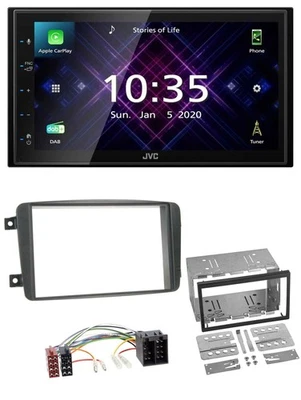 JVC DAB 2DIN MP3 Bluetooth USB Autoradio für Mercedes C-Klasse Vito CLK Viano - Bild 1 von 4