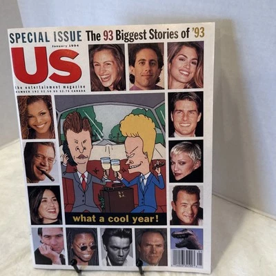 US MAGAZINE JAN 1994 CINDY CRAWFORD  BEAVIS AND BUTTHEAD TOM CRUISE SEINFELD. - Image 1 of 4