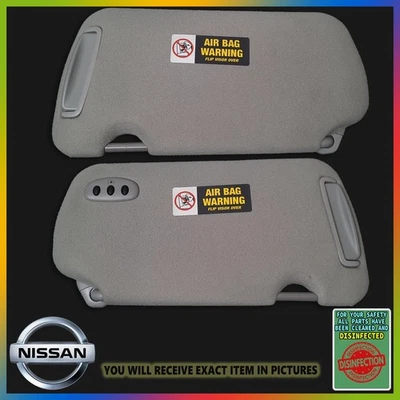 2000-2003 Nissan Maxima 2002-2004 Altima Driver & Passenger Sun Visor Pair Gray - Image 1 of 4