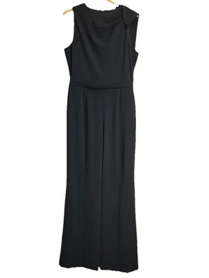 Monos de pierna ancha con detalle de bufanda sin mangas halo negro talla:10 Foto 1 de 4