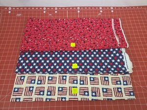 12 Yards Of Fabric- Jo Ann Fabric Patriotic Flat Folded - Picture 1 of 5