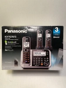Panasonic KX-TG7873 Link2Cell Cordless 6.0 PLUS 3 Handsets Answering System NEW - Zdjęcie 1 z 10