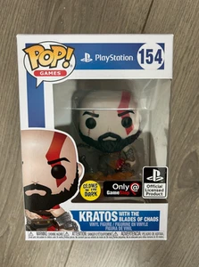 Funko Pop! Kratos 154 Games PS Official Licensed-Game Stop Exclusive-Glows Dark - Picture 1 of 7