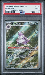 PSA 9 MINT Nidoking Illustration Rare Pokemon 151 174/165 - Picture 1 of 2