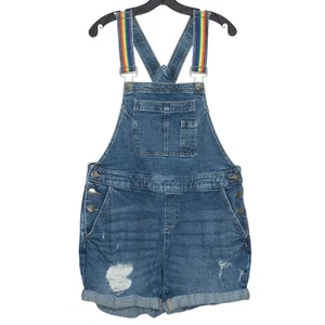 Mono Lane Bryant Denim Boyfriend Y2K Retro Años 90 Festival Rainbow Pride Azul 14 - Imagen 1 de 6