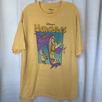 Camiseta Gráfica Disney Hércules Talla XL Para Hombre Amarilla Película Animación Camiseta Foto 1 de 4