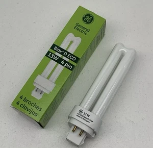 General Electric F13DBX/841/ECO4P 13-Watt 4-Pin Compact Fluorescent Biax D Qty 2 - Picture 1 of 15