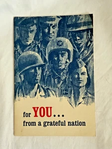 "For YOU... from a grateful nation - Army Booklet  1967 Benefits - Picture 1 of 4