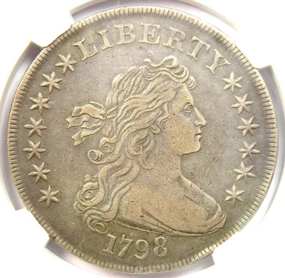 1798 Draped Bust Silver Dollar $1 Coin BB-115, B-31 - Certified NGC XF40 (EF40) - Image 1 of 4