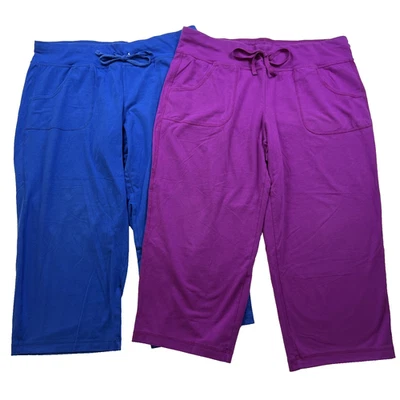 Pantalones Capri con Cordón Danskin Now and Athletic Works Talla L 12/14 - Lote de 2 Foto 1 de 4