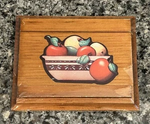 Vintage 1980 Current Apple Themed Recipe Minder Wall Hanger 5.5”W 4.5”H - Picture 1 of 5