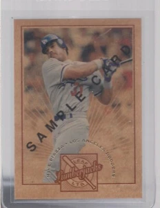 TARJETA DE MUESTRA PROMOCIONAL MIKE PIAZZA LUMBER JACKS XX/5000 1996 DONRUSS LEAF BÉISBOL - Imagen 1 de 2