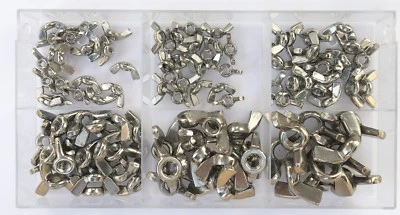 Sortiment - Flügelmuttern DIN 315  M3 - M10 Edelstahl A2 110 Teile  - Bild 1 von 2