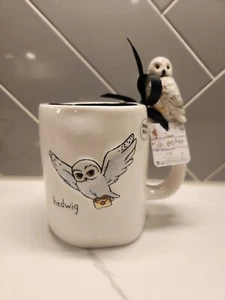 NEW Rae Dunn Harry Potter Hedwig Double-Sided Mug with mini Hedwig on the handle - Picture 1 of 4