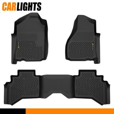 Floor Mats Liners 3D Molded TPE Fit For 02-09 Dodge Ram 1500 2500 3500 Quad Cab - Imagem 1 de 4