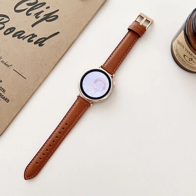 Slim Genuine Leather Watch Band Strap fr Samsung Galaxy Watch 4 5 6 7 FE 40/44mm