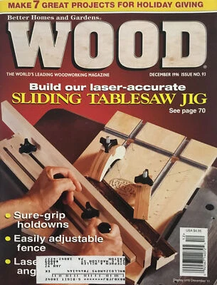 Wood Magazine by Better Homes and Gardens December 1996 Woodworking Tablesaw Jig - Image 1 of 4