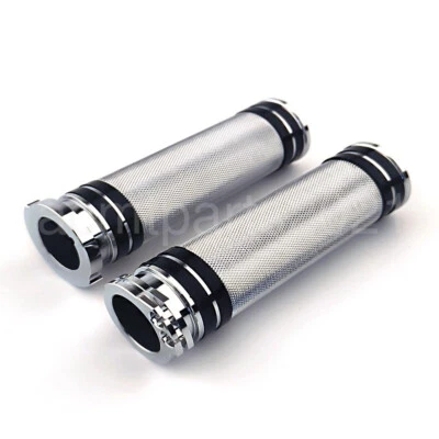 Motorcycle 1 In Handlebar Hand Grips For Kawasaki Vulcan 1500 1600  Mean Streak Foto 1 de 4