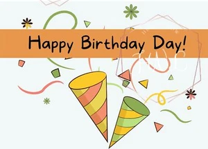 Happy Birthday Hats - Orange - Picture 1 of 3