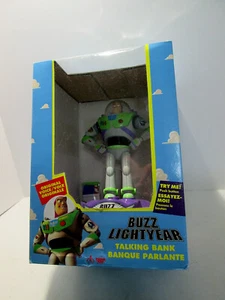 Toy Story Original Talking Buzz Lightyear Bank 1995 New Sealed Working Vintage - Picture 1 of 11