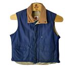 Vintage Columbia Mens Blue Vest Size XL 3M Thinsulate Puffer Full Zip Snaps