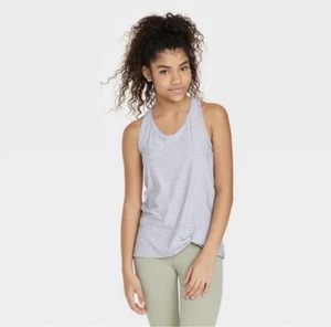 All In Motion Shirt Studio Tank Top size L large 10/12 - Heathered Gray - Picture 1 of 5