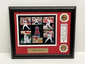 2008 Anaheim Angels Infield Dirt, Ticket, Photo & Medallion 13x16 Framed Photo - Picture 1 of 8