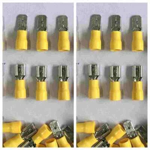 200PCS Connector Terminals12-10AWG Pre-Insulated Male & Female Spade Crimp Wire - Picture 1 of 5
