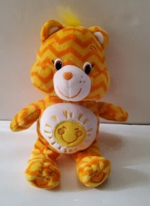 Oso de peluche Care Bears Sunshine Bear amarillo Chevron a rayas 2016 suave 9" felpa - Imagen 1 de 2