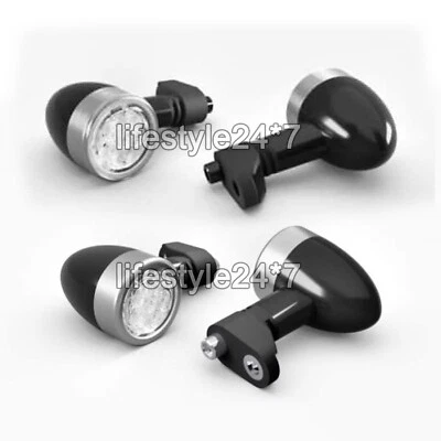 "FRONT & REAR LED TRAFFICATOR INDICATOR BLACK PAIR" Fit For Triumph Speed 400 Foto 1 de 4