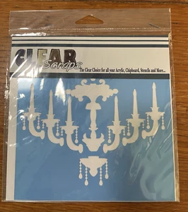 Baroque Chandelier Stencil - Reusable Template for Scrapbooking & crafts (B380) - Picture 1 of 3