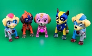5 Rare Paw Patrol Mighty Pups Light Up Super Paws Twins Zuma Skye Chase Figures - Picture 1 of 22