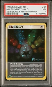 2003 Pokémon EX Sandstorm 93 Multi Energy Holo Winner PSA 7 NM - Picture 1 of 2
