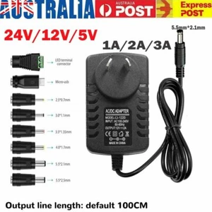 AC DC 12V 5V 24V 3A 1A 2A Power Supply Adapter Transformer For LED Strip Lights - Picture 1 of 17