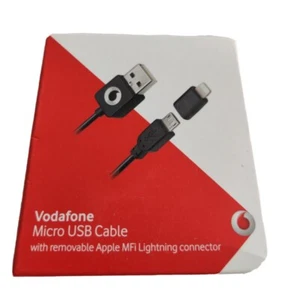 Vodafone Lightning - Micro USB Adaptor & 1m Micro USB Cable MFi-Certified - Picture 1 of 5