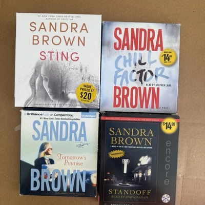 LOT OF 4 SANDRA BROWN AUDIO BOOKS on CDs Foto 1 de 2